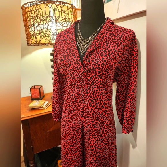 Smash + Tess Red Leopard Dani Dress - Picture 3 of 4